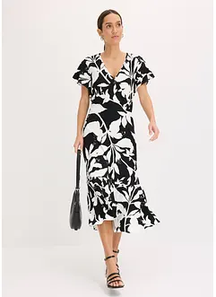 Midi jurk met kapmouwen, bonprix