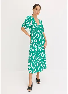 Midi jurk met pofmouwen, bonprix