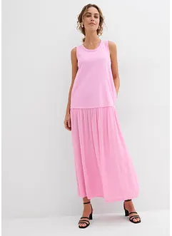 Maxi jurk met materiaalmix, bonprix
