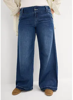 Wide leg jeans, high waist, super soft, bonprix
