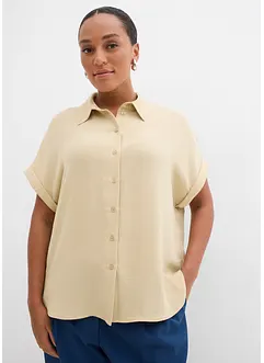 Oversized blouse van gestructureerde crêpe, bonprix