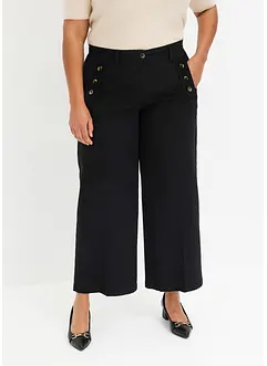 Twill broek met sierknopen, bonprix