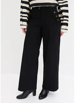 Twill broek met sierknopen, bonprix