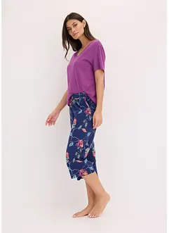 Culotte pyjamabroek met steekzakken en viscose, bonprix