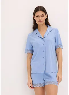 Shortama met knopen en viscose, bonprix