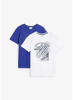 Jongens T-shirt van puur biologisch katoen (set van 2), bonprix