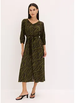 Midi jurk van soepele viscose, bonprix