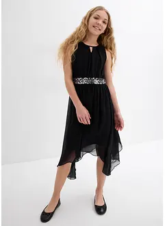 Chiffon jurk met pailletten, bonprix