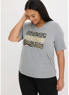 T-shirt met glitterprint, bonprix