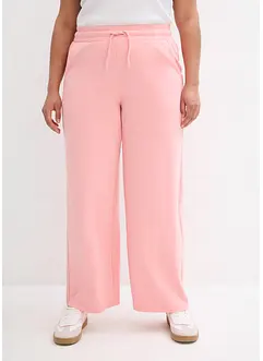 Wijde jersey broek van interlock, bonprix