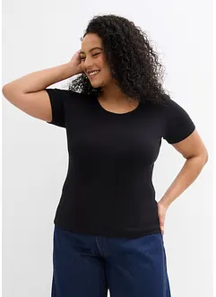 Geribd shirt van biologisch katoen (set van 2), bonprix