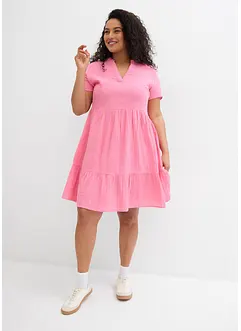 Gestreepte jurk van mousseline, bonprix