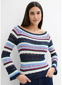 Trui met gatenpatroon, bonprix