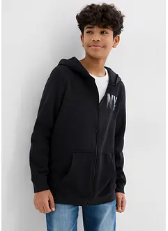 Sweatvest met capuchon van zachte katoen-mix, bonprix