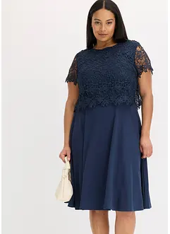 Midi jurk met kant, bonprix