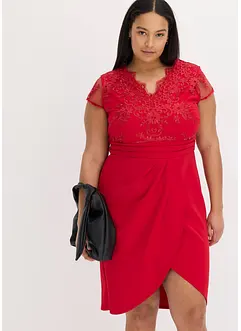 Mini jurk met kant, bonprix