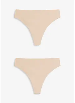 High waist string van glanzend materiaal (set van 2), bonprix
