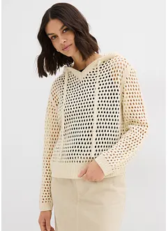 Ajour trui met capuchon, bonprix