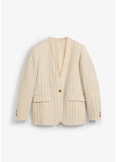 Blazer zonder kraag, van linnen, bonprix