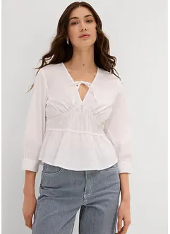 Blouse met plooitjes en elastische naden, bonprix