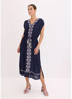 Boho midi jurk met borduursel, bonprix