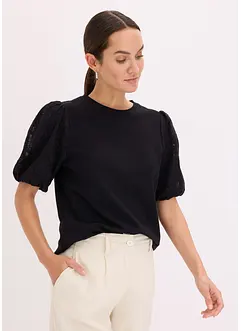 Shirt met kanten mouwen, bonprix