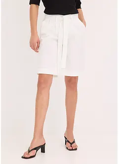 Twill short met ceintuur, bonprix