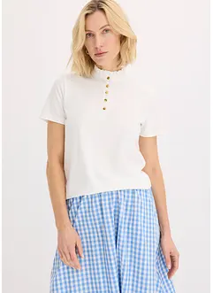 Katoenen shirt met ruches, bonprix