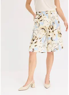 Bermuda met viscose en bandplooien, bonprix