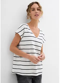 Gestreept gebreid shirt, bonprix