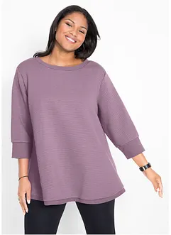 Lange sweater in A-lijn, 3/4 mouw, bonprix