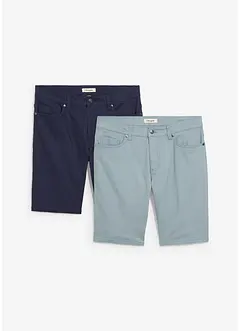 Regular fit stretch bermuda (set van 2), bonprix