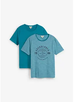 T-shirt van puur katoen (set van 2), bonprix