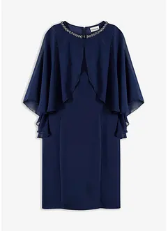 Bodycon jurk met afneembare cape, bonprix