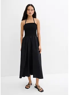 Maxi jurk in gesmokt inzetstuk, bonprix