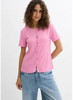 T-shirt met structuur en knopen, bonprix