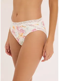 Maxislip met biologisch katoen en kant ( set van 5), bonprix