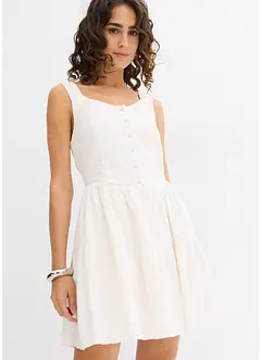 Mini jurk in een luchtige linnenmix, bonprix