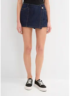 Spijker broekrok in wikkellook, mid waist, bonprix