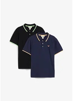 Piqué poloshirt van biologisch katoen (set van 2), bonprix