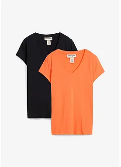 T-shirt van puur biologisch katoen ( set van 2), bonprix