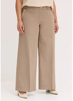 Wide leg broek met stretch, bonprix