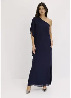 One shoulder jurk van fijn chiffon, bonprix