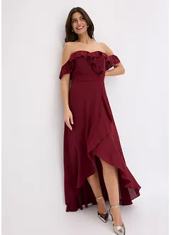 Carmen jurk met volants, bonprix
