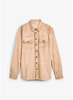 Overhemd in gewassen look, lange mouw, bonprix