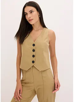 Gilet met linnen, bonprix
