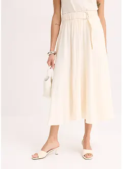 Twill rok met een vloeiende viscosemix, bonprix