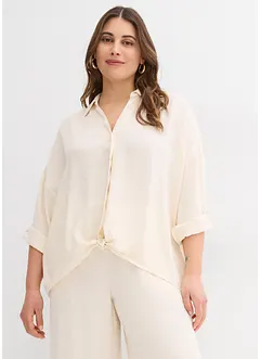 Blouse van licht crêpe, bonprix