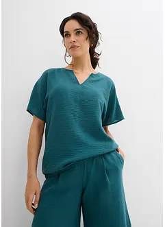 Oversized blouse met elastische zoom, bonprix