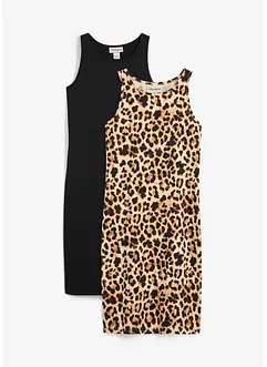Jersey jurk (set van 2) gemaakt van puur biologisch katoen, bonprix